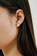 925 Silver Circle Pearl Cubic Earring