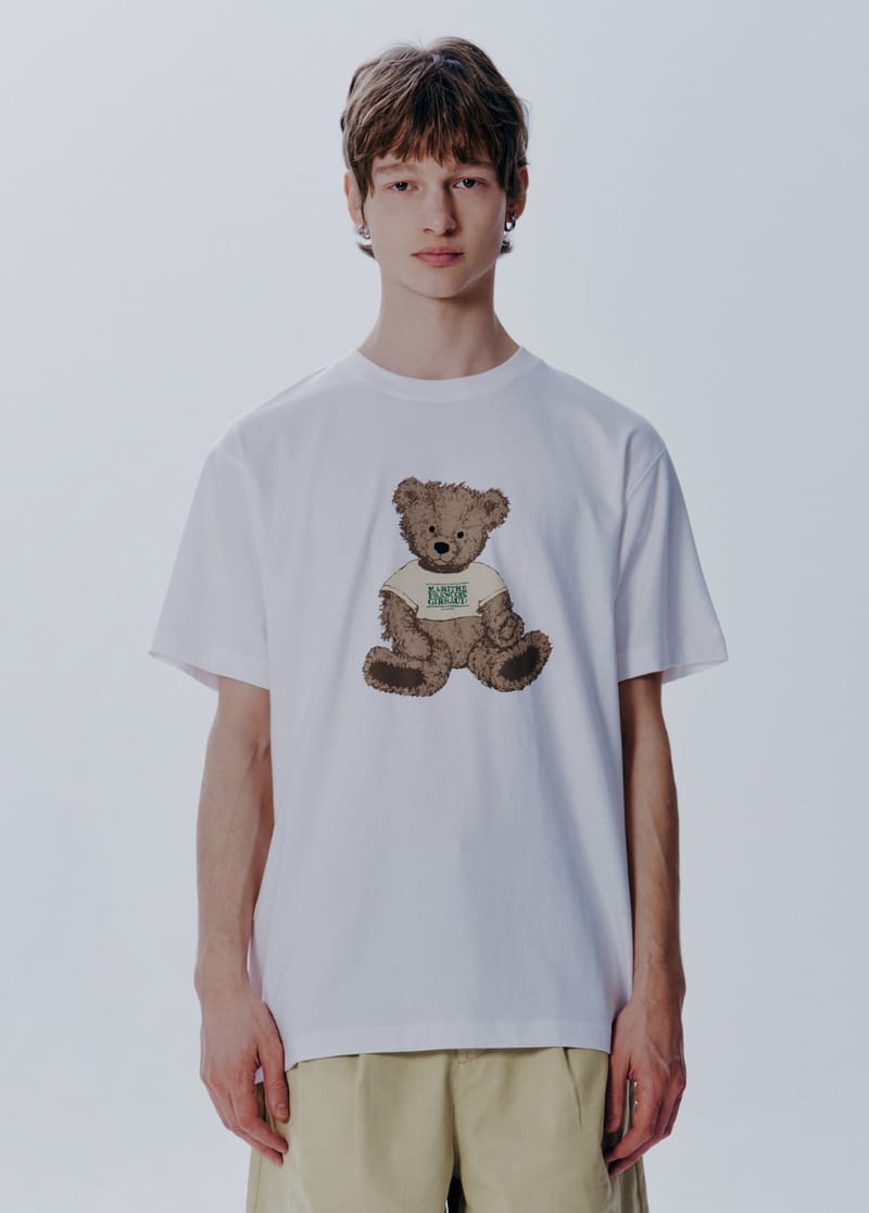 DOODLE BEAR Tee in WHITE