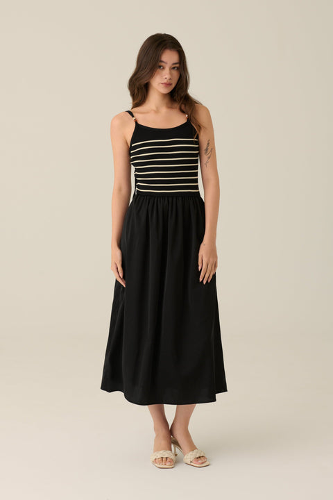 Indo cooling knit dress in black