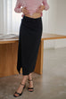 Meet by chance midi skirt in black