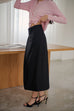 Meet by chance midi skirt in black