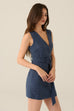 Chose you tweed dress in blue