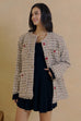 20% wool blend tweed coat