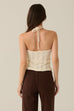 Love unlocked cable knit halter top in beige