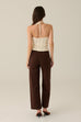 Jamie high waisted jeans in burgundy