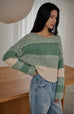 Pee ka boo stripes knit top