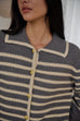 Stamford stripes wool blend cardigan