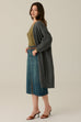 Loro cabble knit maxi cardigan in grey