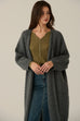 Loro cabble knit maxi cardigan in grey