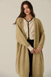 Loro cabble knit maxi cardigan in beige