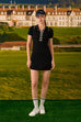 Sporty polo knit dress