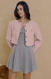 Baby boss tweed jacket in pink