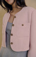 Baby boss tweed jacket in pink