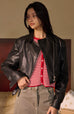 Ride or die faux leather jacket