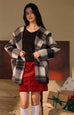 Arms around me plaid wool coat