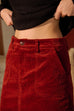 X'mas lights corduroy skirt in red