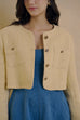 Baby boss tweed jacket in yellow