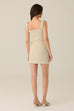 Modern but cute tweed dress in beige