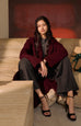 Lapland long wool coat in red