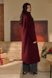 Lapland long wool coat in red