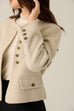 66.6% wool blend coat in beige