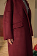 Lapland long wool coat in red