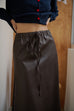 Luxury look faxu leather skirt