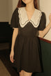 Cute mood puffy sleeves dress