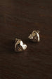 Heart flutter silver earrings