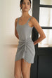 Enchanting summer knit dress in grey