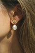 Vintage coins pearl earrings